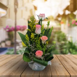 Pretty in Pink Rose Bouquet